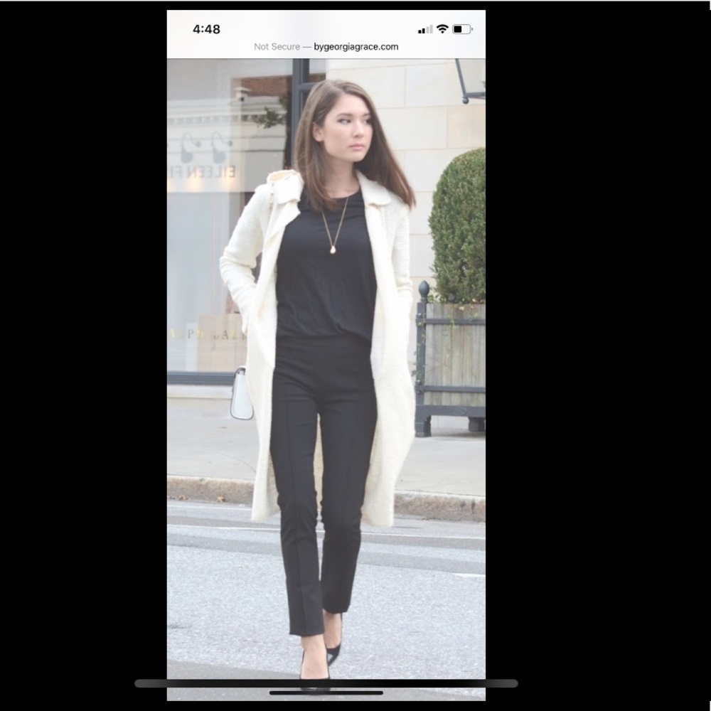 Everlane cropped dark grey ponte pants